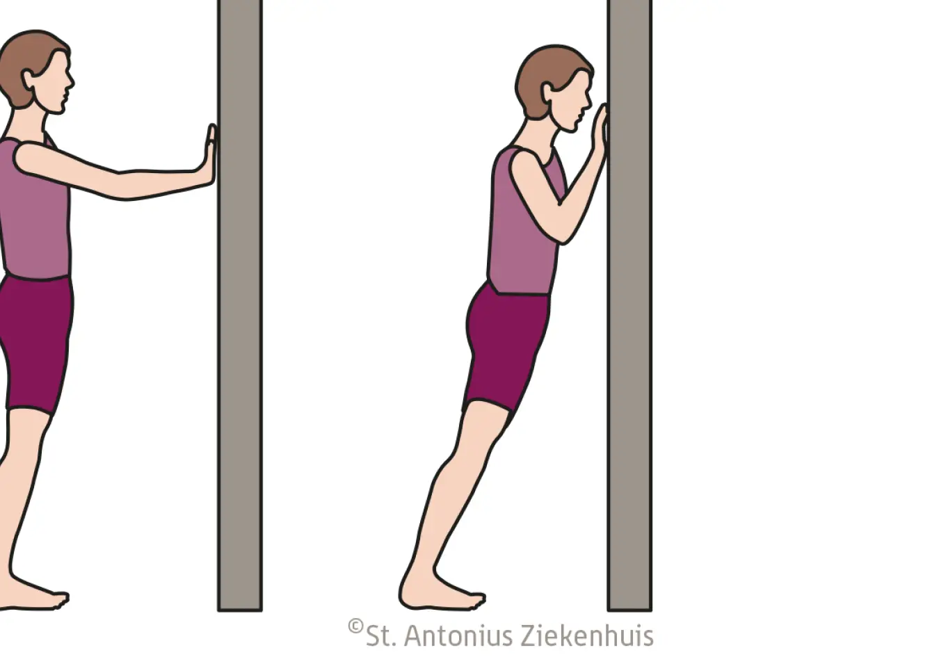 In stand voor een muur